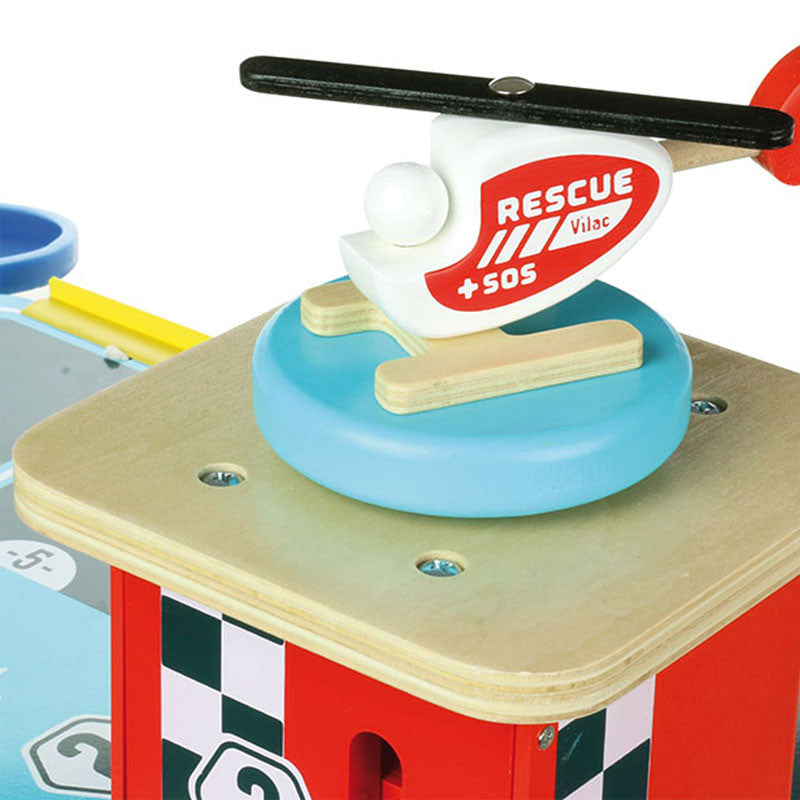 Vilac bilgarage i trä, stor - City