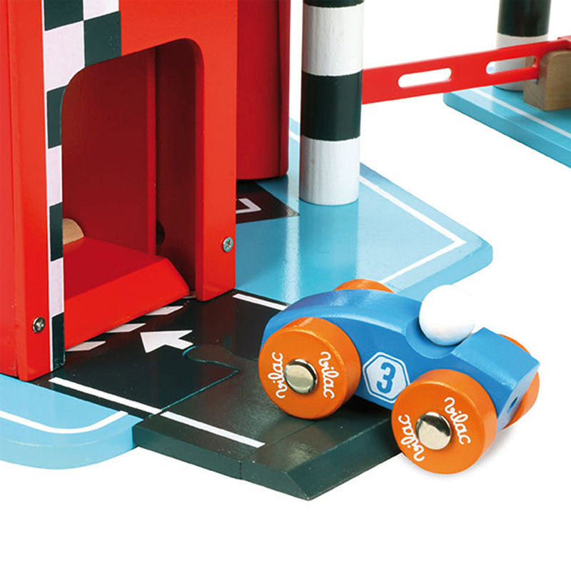 Vilac bilgarage i trä, stor - City