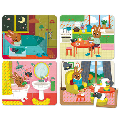 Vilac träpussel, Hemmet - 4 st